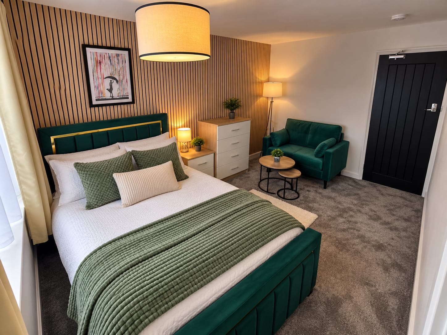 Furnished bedroom at The Roundabout